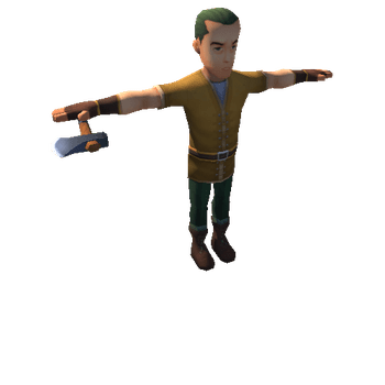 Male Peasant 01E-Axe